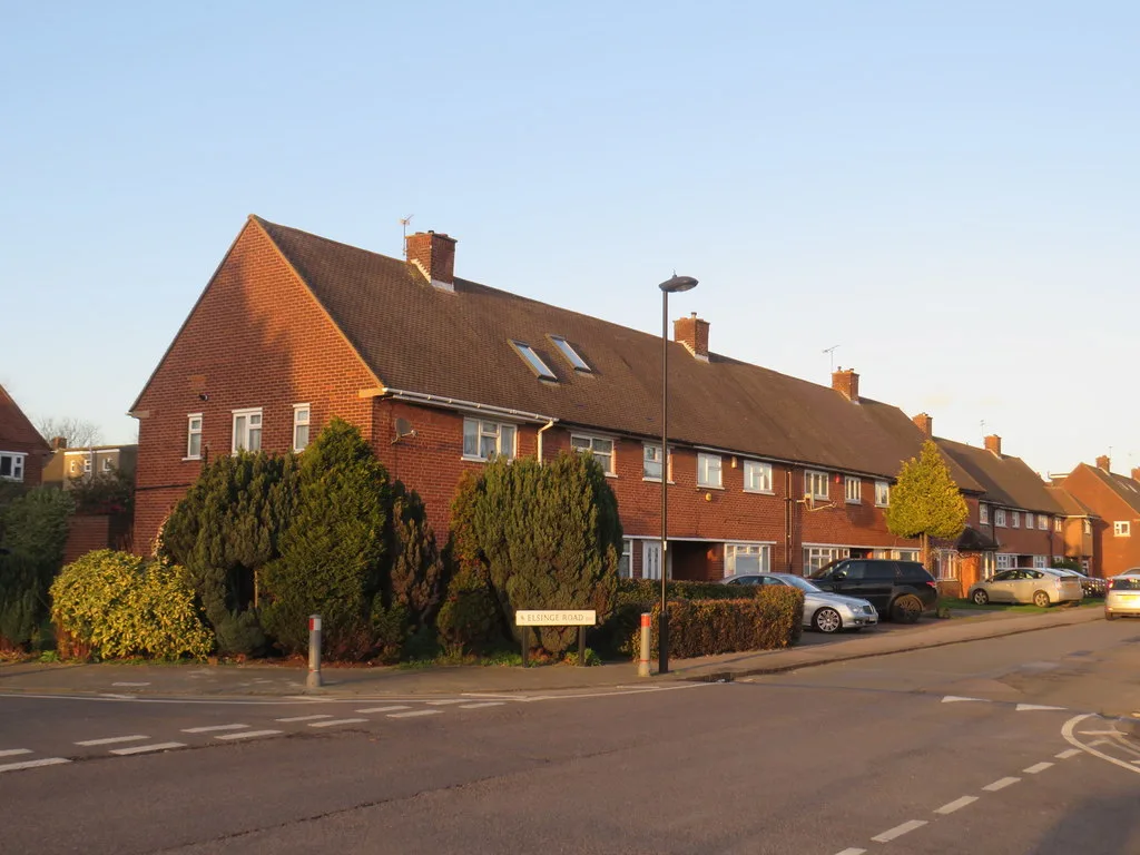 Elsinge Road, Enfield. The picture shows the road, not the collision or its exact location, which police have not given